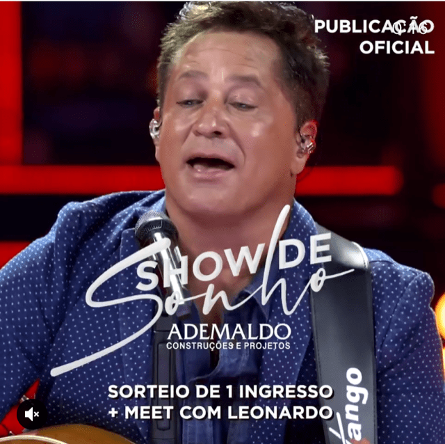 Fã do cantor Leonardo poderá conhecer o ídolo por meio da Ademaldo Construções, empresa especialista em realizar sonhos!